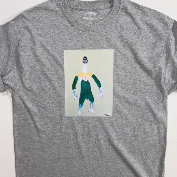 Art on Fabric Gray Green Power Ranger Tee - Picture 2 of 5